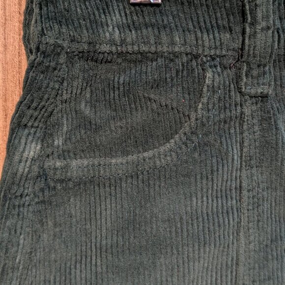 American Eagle Dark Green Corduroy Button-Front Skirt Size 0 Reg - Picture 2 of 13